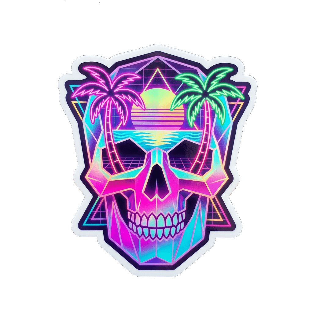 Vaporwave Skull